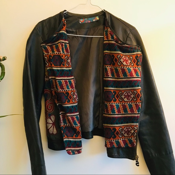 Desigual Faux Leather Jacket - Small - Picture 2 of 5